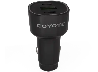 Chargeur allume-cigare 3 ports (2x USB-C + 1x USB-A)